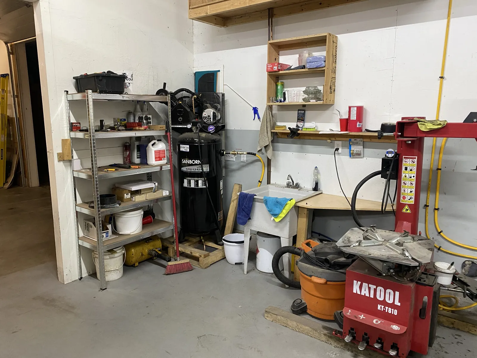 Inside Adin's Tire shop